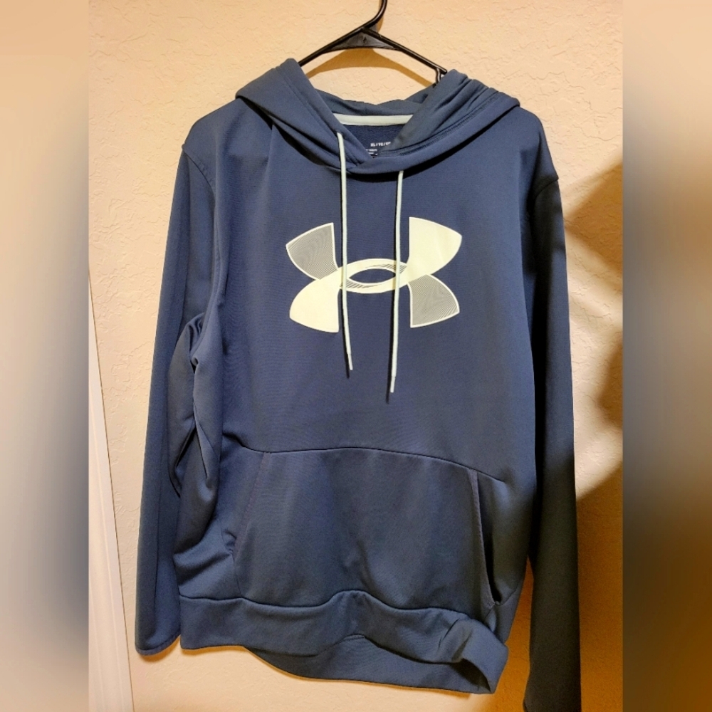 UA cold gear hoodie Pebble blue (gray blue) XL like new